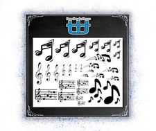 SET 35 NOTE MUSICALI tatuaggi
