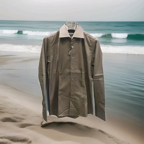 Camicia uomo marrone
