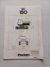 Poclain escavatore SC 150 1974 scheda tecnica depliant italiano originale