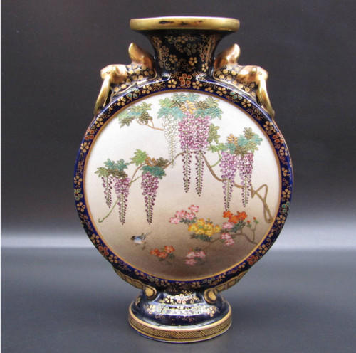 Antico vaso piatto - , giapponese
