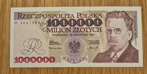 Banconota polonia 1000000 - banconota,