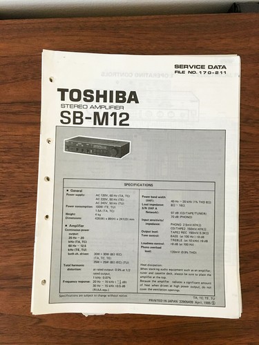 Toshiba m12 amplificatore - sb-m12,