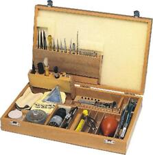 Astuccio in legno completo di attrezzatura da orologiaio attrezzi riparatore 