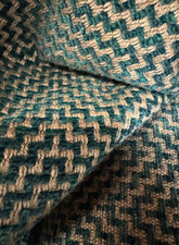 Jacquard tessuto verde scuro e