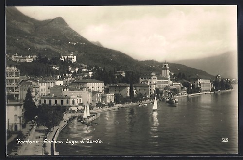 Cartolina riviera gardone - cartolina,