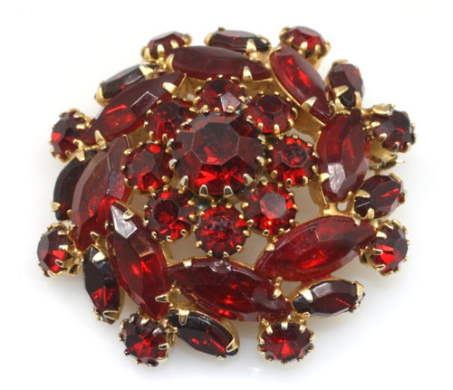 Spilla vintage grande strass