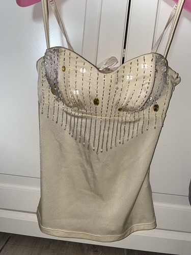 Corpetto perle panna - perle,