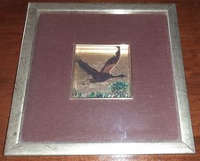 5 quadretti dipinti a mano 1985 foglio oro 22 carati