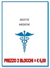 RICETTARI MEDICI 2 BLOCCHI DA