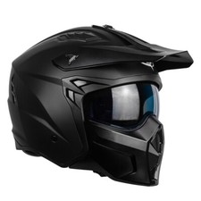 Casco Integrale/Jet One Trak Nero Opaco Mentoniera Staccabile 06 Mis. L