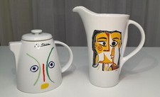 Teiera e lattiera da collezione in porcellana modello Picasso - MMI di Tognana