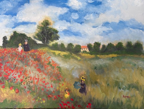 Campo papaveri claude - papaveri, monet