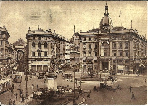 Milano piazza cordusio tram - piazza, cordusio,