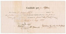 Carta Scambio Italiana 1871
