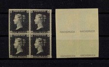 GB UK ONE PENNY BLACK BLOCCO 4