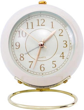 Sveglia Silenziosa Al Quarzo, Classica, Con Base in Metallo, Funzionamento a Bat