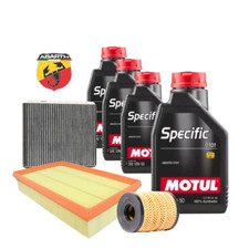 KIT TAGLIANDO 4 LITRI MOTUL 10W-50 + FILTRI ABARTH 0101 PUNTO 500 595 695 16V