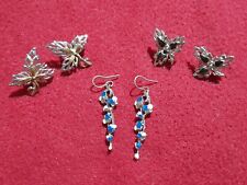 3 paia orecchini - anni '90 - metallo