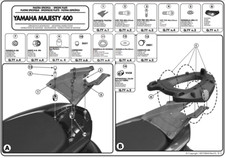 ATTACCO POSTERIORE PER BAULETTO YAMAHA Majesty 400 2004 2005 2006 E331M GIVI