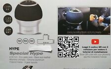 Pomello x Cambio a Siringa Special Hype Ø34mm Ecopelle Nera Alluminio Cromato 