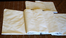 Lenzuolo matrimoniale • Lino misto•Bassetti• Ricamo a mano • Vintage