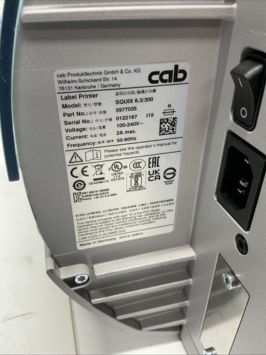 Cab squix 300 stampante - squix, 6.3/300