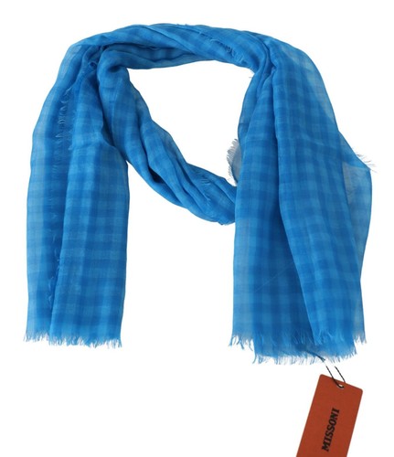 Missoni sciarpa blu check - missoni,