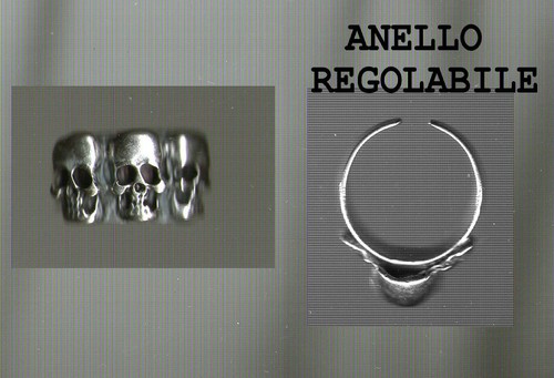 Anello teschio skull - anello,