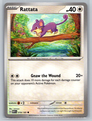 Rattata 019 165 scarlatto - rattata,