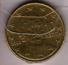 E864 Moneta Coin GRECIA: 10 euro cent 2002
