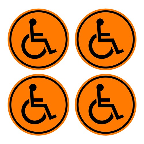 Adesivi disabili invalidi kit - adesivi,