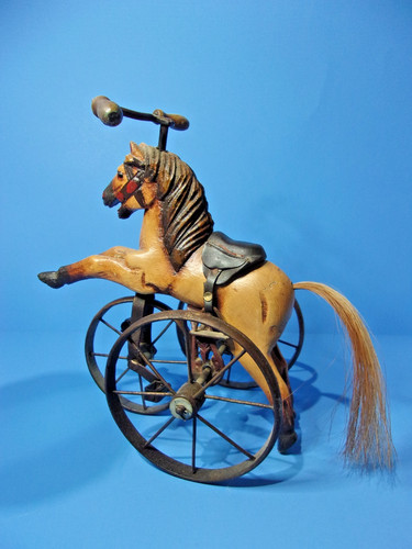 Triciclo cavallo legno - , vintage
