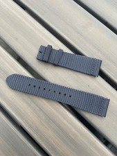 NUOVO CINTURINO OROLOGIO GLASHUTTE ORIGINALE 20MM x 18MM BLU NAVY TESSUTO per FIBBIA