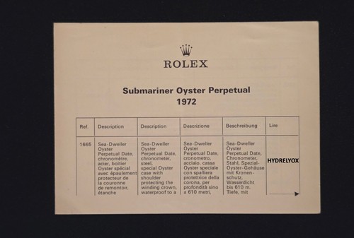 Rolex submariner booklet - submariner,