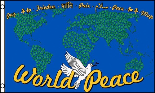 Bandiera pace nel mondo con - pace,