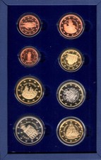 San Marino 2009, monete euro divisionali, fondo specchio