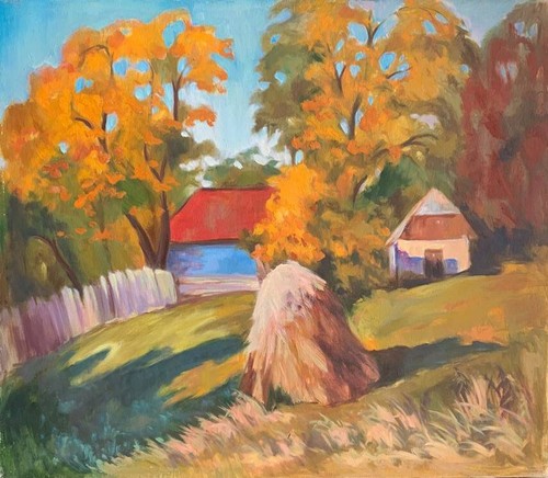 Dipinto olio autunno giorno