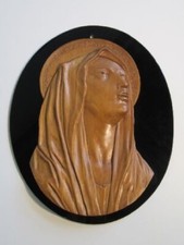 Quadro ovale scultura madonna