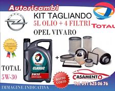 KIT TAGLIANDO OPEL VIVARO 1.6 BITURBO 88KW DAL 6/2014 E 5L OLIO TOTAL 5W30 