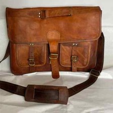 Uomo Originale Vintage più Morbido Cuoio Pelle Cartella Messenger Laptop Borsa