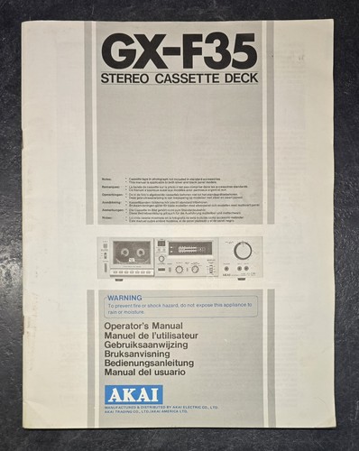 Akai f35 manuale del - manuale,