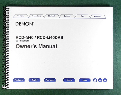 Denon rcd m40 instruction - rcd-m40,