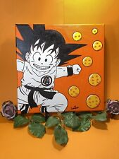 tela con acrilici 30 x 30 personaggio Manga Dragon Ball