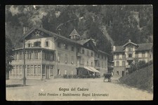 cartolina GOGNA DEL CADORE  hotel pension e stabilimento bagni idroterapici