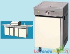 FORNELLO LATERALE PER BARBEQUE BARBECUE LUXURY VAN 52x60xH90 SU CARRELLO