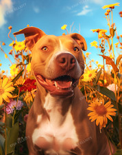 Quadro Pitbull cane opera