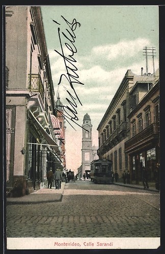 Cartolina montevideo calle - montevideo,,