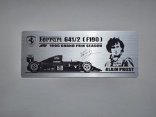 Targa Targa Targa Nome Metallo Alain Prost 1/12 Ferrari 641/2 F1 1990 per Tamiya