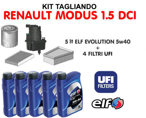 Kit tagliando olio elf 5w40 - tagliando,