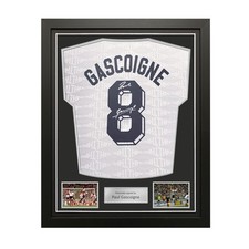 Maglia della FA Cup del 1991 degli Spurs firmata da Paul Gascoigne. Incorniciata